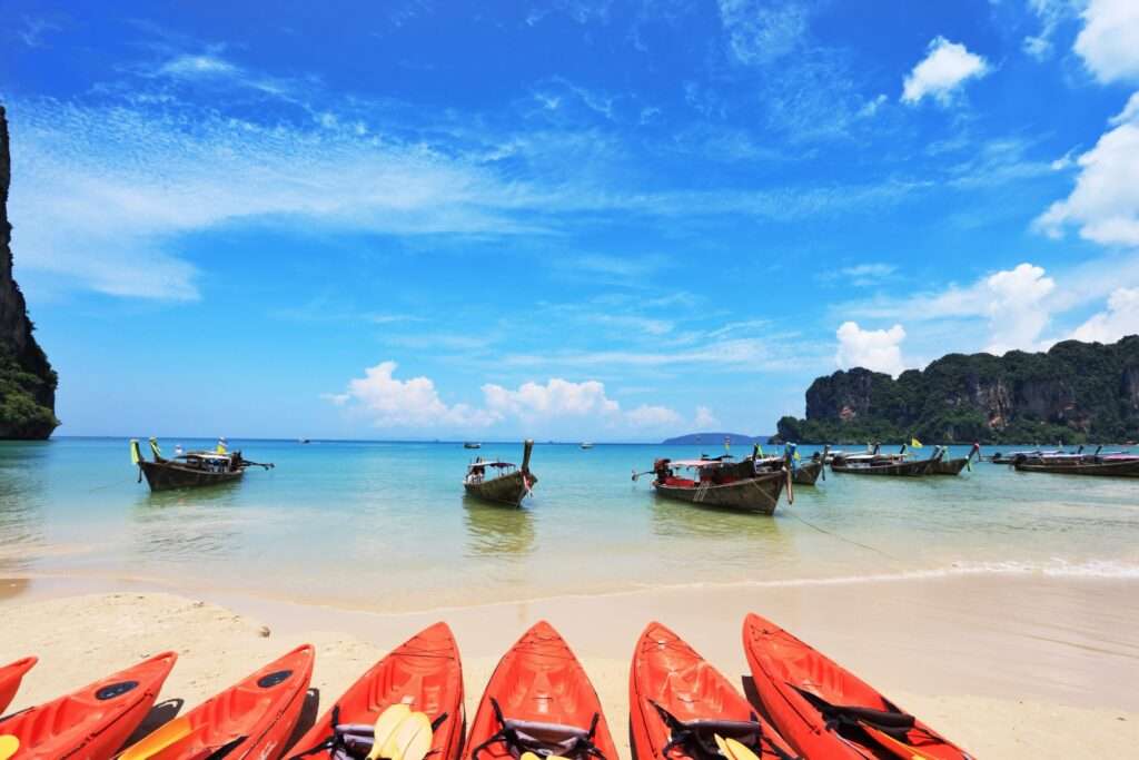 Thailand boats and beach