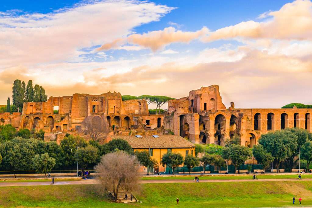 Exterior View of Circus Maximus in Rome, Italy