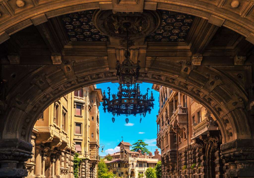 The esoteric quarter of Rome, called 'Quartiere Coppedè', designed by architect Gino Coppedè consisting of eighteen palaces and twenty-seven buildings rich in symbologies