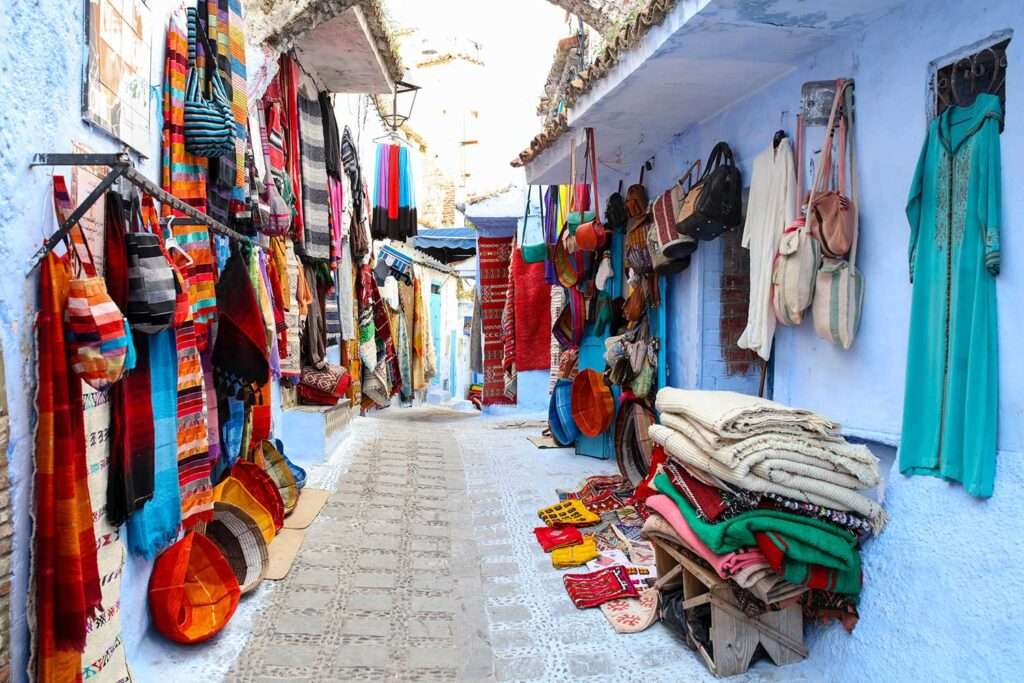 Typical street in Marrakech, Morocco