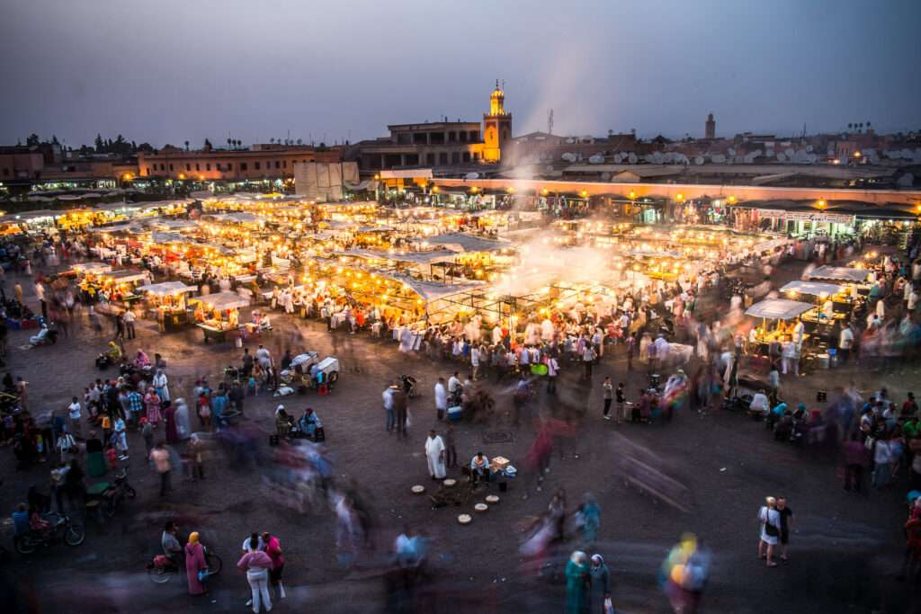 The famous theathre of Djemaa El Fna in Marrakech